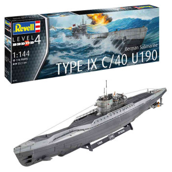 REVELL MAKETA GERMAN SUBMARINE TYPE IX C/40 (U190)