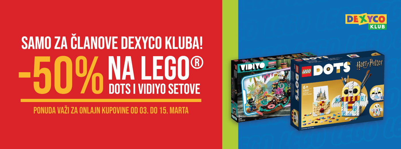 Lego Vidiyo i Dots -50% popusta za članove Deksiko kluba