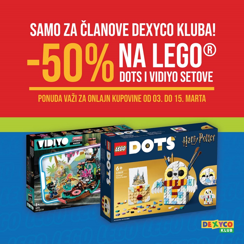 Lego Vidiyo i Dots -50% popusta za članove Deksiko kluba