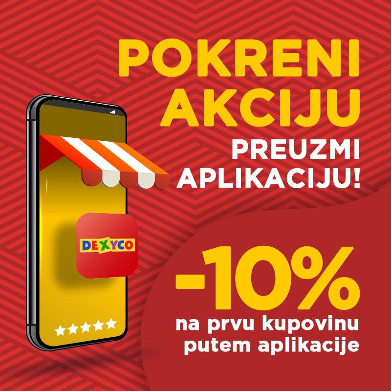  10% popusta na prvu kupovinu putem mobilne aplikacije!