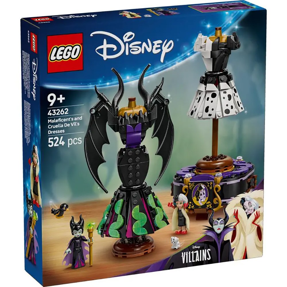 LEGO DISNEY CLASSIC MALEFICENTS AND CRUELLA DE VILS DRESSE 